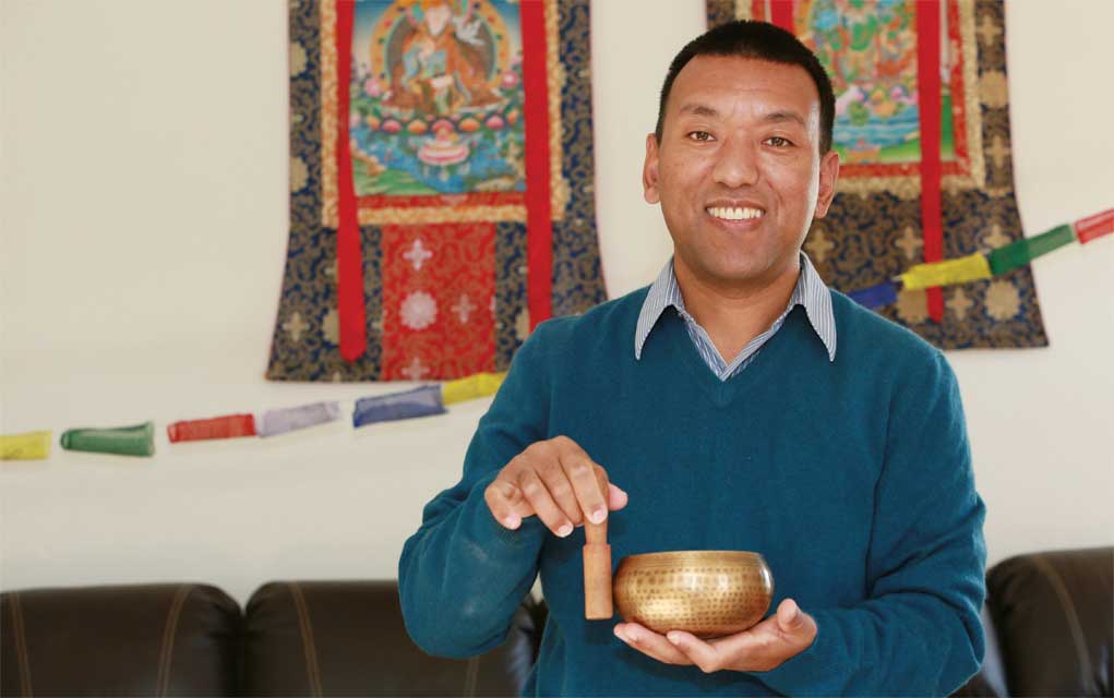 Born in Nepal, Karma Sherpa now lives in Boulder but returns often to help rebuild his country after a 7.8 earthquake devastated Nepal in April 2015.