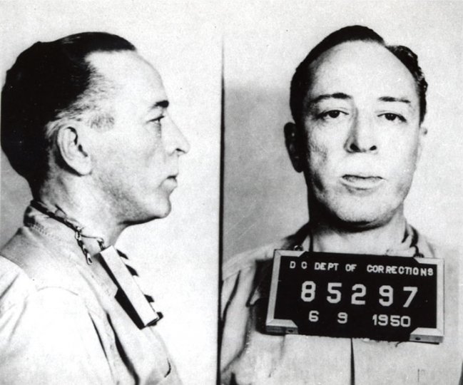 Dalton Trumbo’s 1950 mug shot taken when he entered the Federal Correctional Institution, Ashland located in Kentucky.  