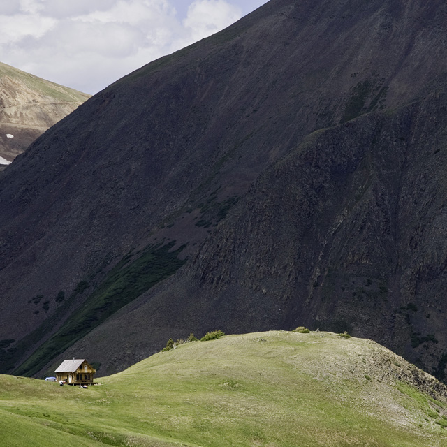 An off-grid cabin in Silverton, Colorado sits at 12,000 feet in the heart of the San Juan range is accessible only by 4x4 roads and requires the ability to use a map.  