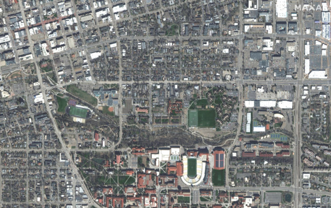 Social distancing seen from space